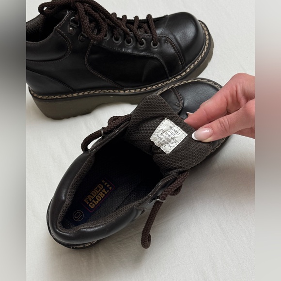 Vintage Y2K 90’s Faded Glory Brown Chunky Ankle Boots Size 10 Granola Girl Retro - Picture 7 of 16